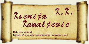 Ksenija Kamaljević vizit kartica